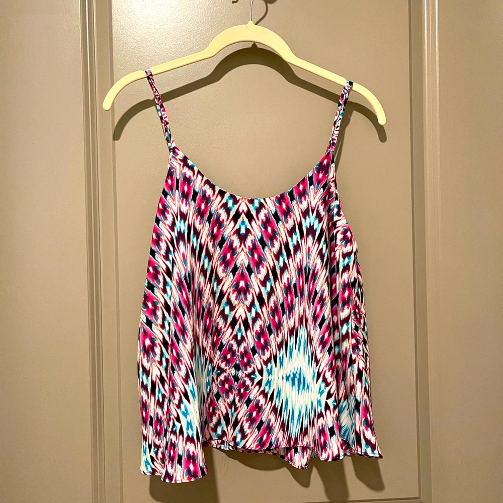 Pink Geometric Tank Top